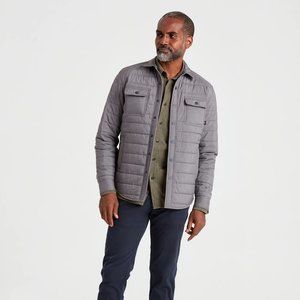 Faherty Men's Ash Gray Packable Atmosphere Shirt J